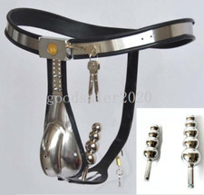 T Herren Keuschheitsgürtel Einstellbar Mit Abnehmbarer Bälle Stecker Peniskäfig