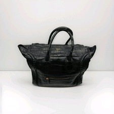 - seltene hochwertige CÉLINE  PARIS  Handtasche in schwarz   , 'Luggage Phantom'