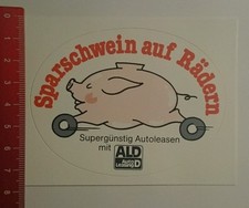 Aufkleber/Sticker: Auto Leasing D ALD Sparschwein auf Rädern (2308162)