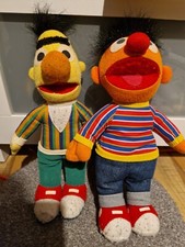 Ernie und Bert Vintage Stofftiere Sesamstraße Höhe ca. 30 cm