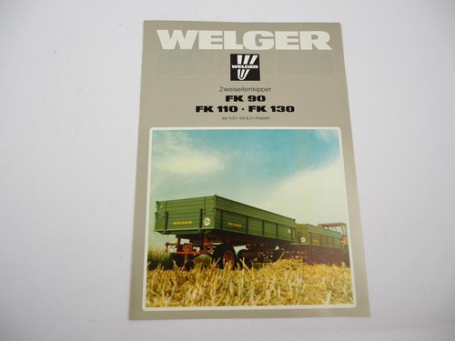 Original prospekt welger 90 - prospekt,