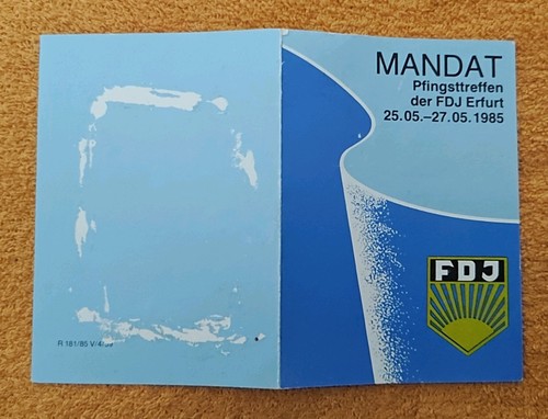 Fdj ddr mandat ausweis - fdj,,