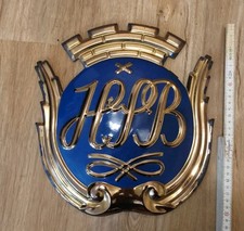 HSB Emailleschild Original Boos & Hahn (ca. 32x30cm) Emaille Werbeschild 