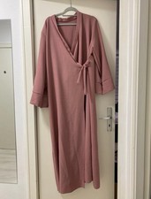 Abaya Hijab Kleid Mit Integriertem Gürtel, Neu rosa Einheitsgröße  Leinenoptik