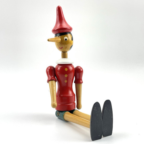 Vintage pinocchio holzfigur - vintage,