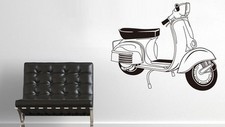 vespa piaggio Roller mods Italian Wandtattoo Wallpaper Wand Schmuck 56 cm
