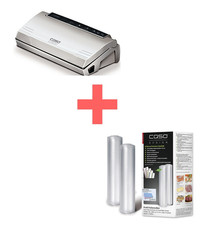 Caso 1380 VC 100 Vakuumierer Vakuumiergerät Folienschweißgerät + 2 FOLIENROLLEN