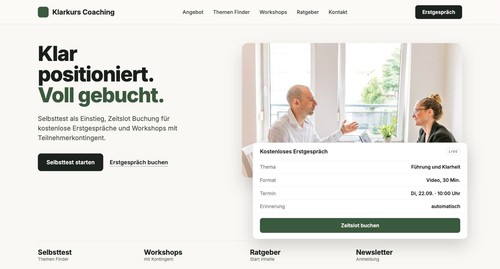 Coaching website erstellen - coaching,