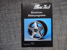 Power Tech Tuning Alufelgen Prospekt Brochure 1991 Deutsch German
