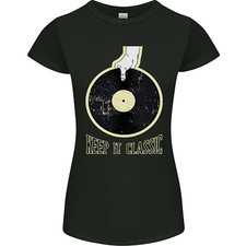 Vinyl Schallplatten Keep it Classic DJ Decks Damen Petite Cut T-Shirt