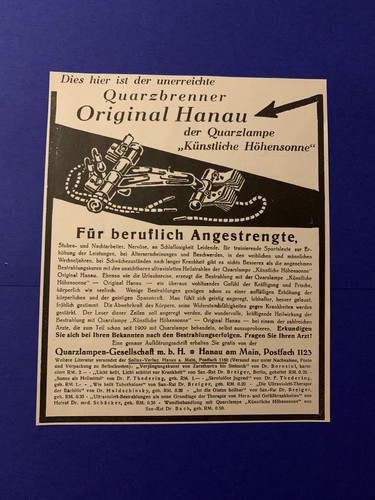 1927 quarzbrenner quarzlampe - quarzbrenner,,