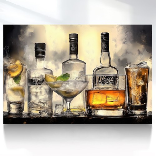 Leinwand bild cocktails küche - bild,