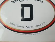 8x Vintage D Aufkleber 1990 Deutschland  Auto  Werbung *