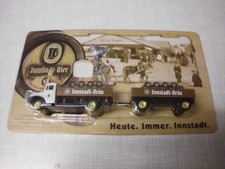 Werbetruck Sammeltruck Innstadt Bräu Passau Oldtimer LKW + Hänger Blechschild
