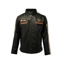 Herren Schwarze Echtleder