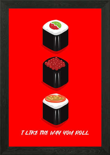 Sushi wandbild deko gerahmtes - wandbild,