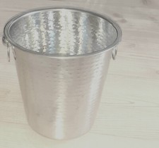Flaschenkühler ❄ Wein Sekt Kübel Eis Eimer Cooler Hammerschlag Ringgriffe silber