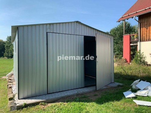 Blechgarage 4x5 ral9006 - in,