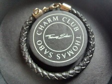Thomas Sabo Charm Club Armband aus Leder in der Farbe schwarz