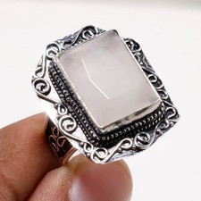 Rosenquarz Edelstein Ring