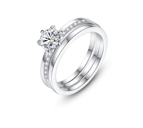 Damen solitär ring cubic - solitär,