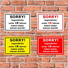 Schild Jugendliche unter 18