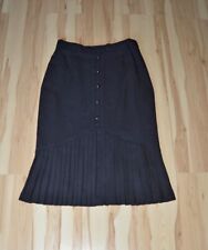 Neuw. Godet Faltenrock von KARA MODELLE Trevira schwarz Schurwolle,Gr. S/M 38/40