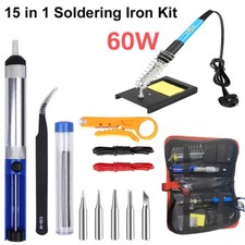 60W Lötkolben Set Lötset Lötstation Temperatur Einstellbar Soldering Iron Wire