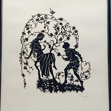 Alter Scherenschnitt gerahmt