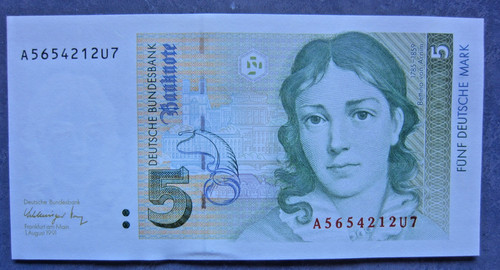 Geldschein 5dm deutsche - 5dm,,