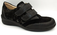 Fidelio Hallux Slipper Klettslipper Damen schwarz silber Weite J Neu 367540855/9