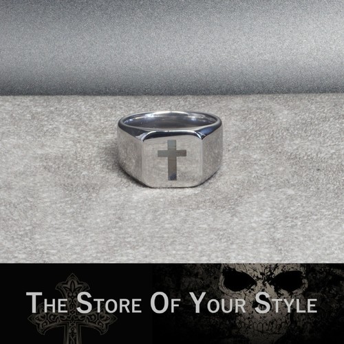 Siegelring kreuz ring - kreuz, silber