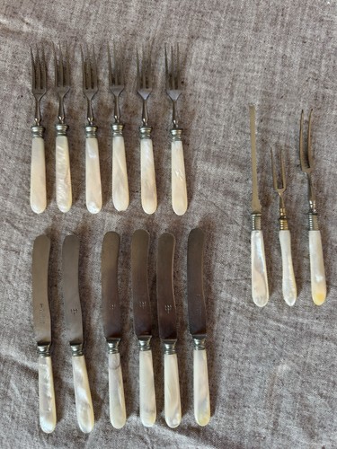 Antikes besteck konvolut mit - antikes, besteck-konvolut