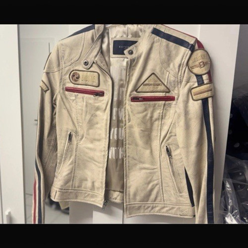 Superdry bikerjacke leder - superdry,