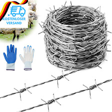 Mbsomnus Stacheldraht 1,8 Mm X 9 M Stacheldraht Rolle Feuerverzinkt Stacheldraht