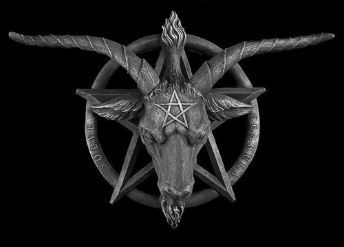 Wandrelief baphomet groß - -,