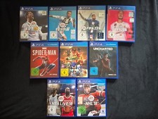 PS4 - 9 Spiele Lot Sport FIFA NHL NBA Spider-Man Uncharted ggf. mit Con_troller