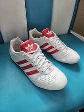 Adidas Tuscany Goodyear 2008 Weiß Rot Leder Größe 44 2/3