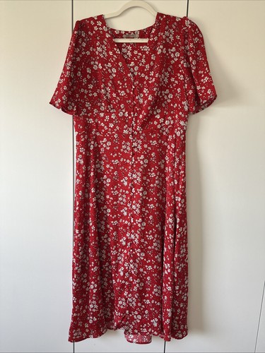 Damen sommerkleid rot mit - sommerkleid,