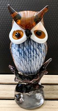 Glasfigur Eule Uhu Vogel