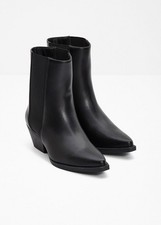 Zeitlose Cowboy Stiefelette Gr 41 Schwarz Damen-Stiefel Cowboy-Boots Schuhe Neu*