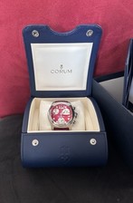 CORUM BUBBLE CHRONO QUARTZ HERREN UHR 46MM STAHL 396.150.20 VINTAGE neuwertig 