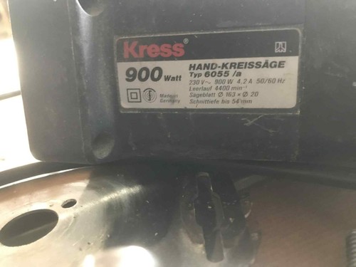 Handkreissäge kress 6055 - handkreissäge,