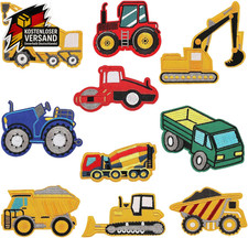 10 Stück Baufahrzeug Patch