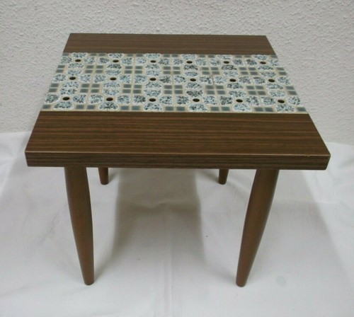 50er 60er blumenhocker holz - 50er,