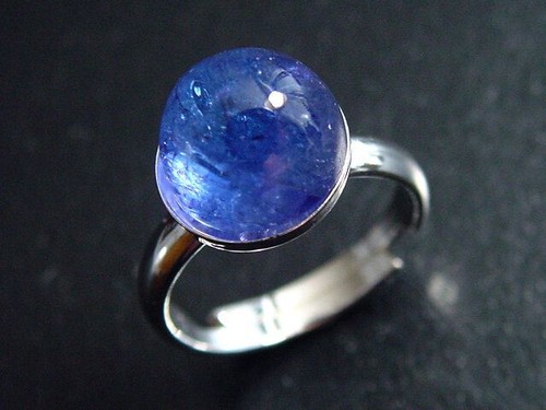 Tansanit ring rund - ring, 6,59