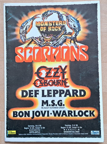 Mappe monster rock - pr-mappe, 1986