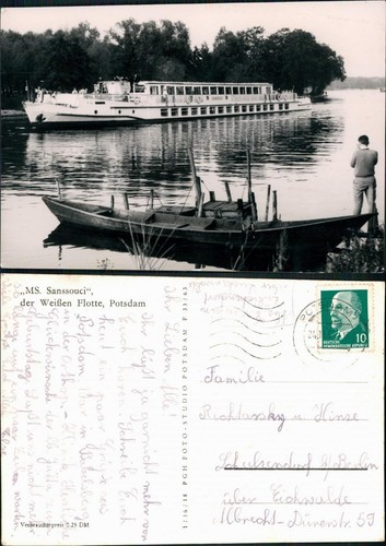 Ansichtskarte potsdam weiße - ansichtskarte,