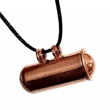 Taweez Anhänger Kupfer Stash Medaillon Halskette Phiole 25mm x 12mm Chandi Sc...