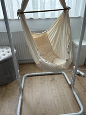 SWING2SLEEP Federwiege Modell Heia 1.5 Komplettset Premium-Gestell Weiß